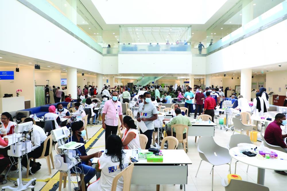 A view of the medical camp.