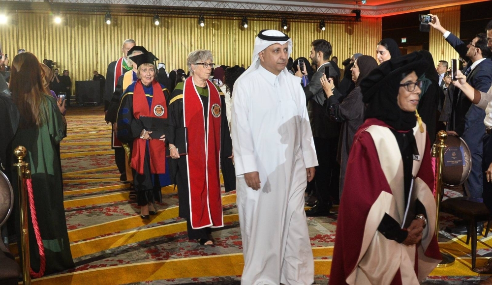 The University of Calgary in Qatar's Class of 2023 at the ceremony Wednesday. PICTURES: Shaji Kayamkulam.