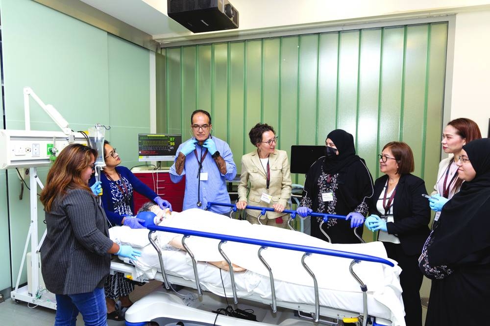 Faculty and participants during one of the simulated activities