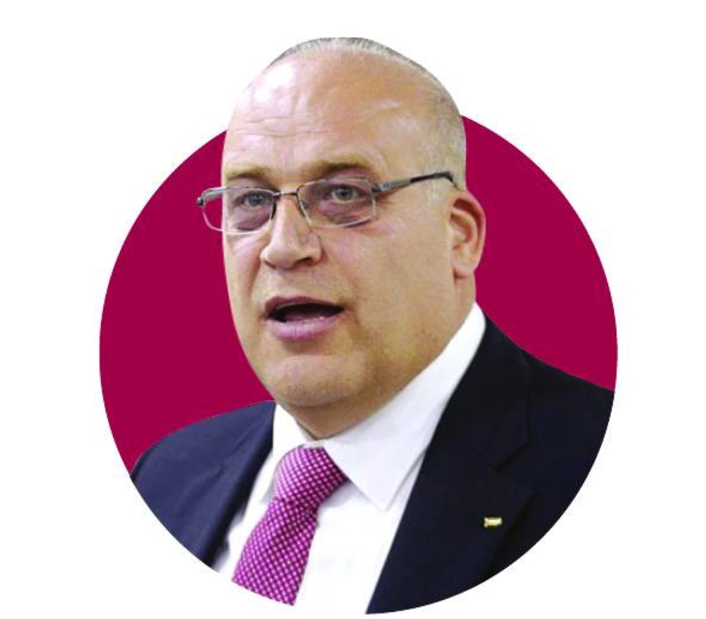 Palestinian Labour Minister Dr Nasri Abu Jaish