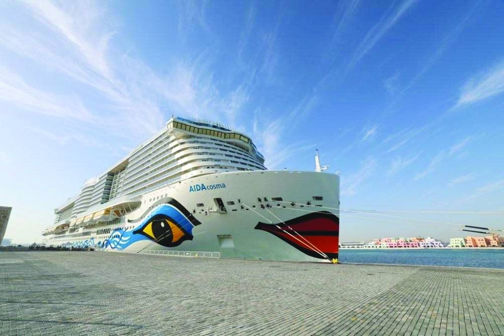 'AIDAcosma' at Doha Port.