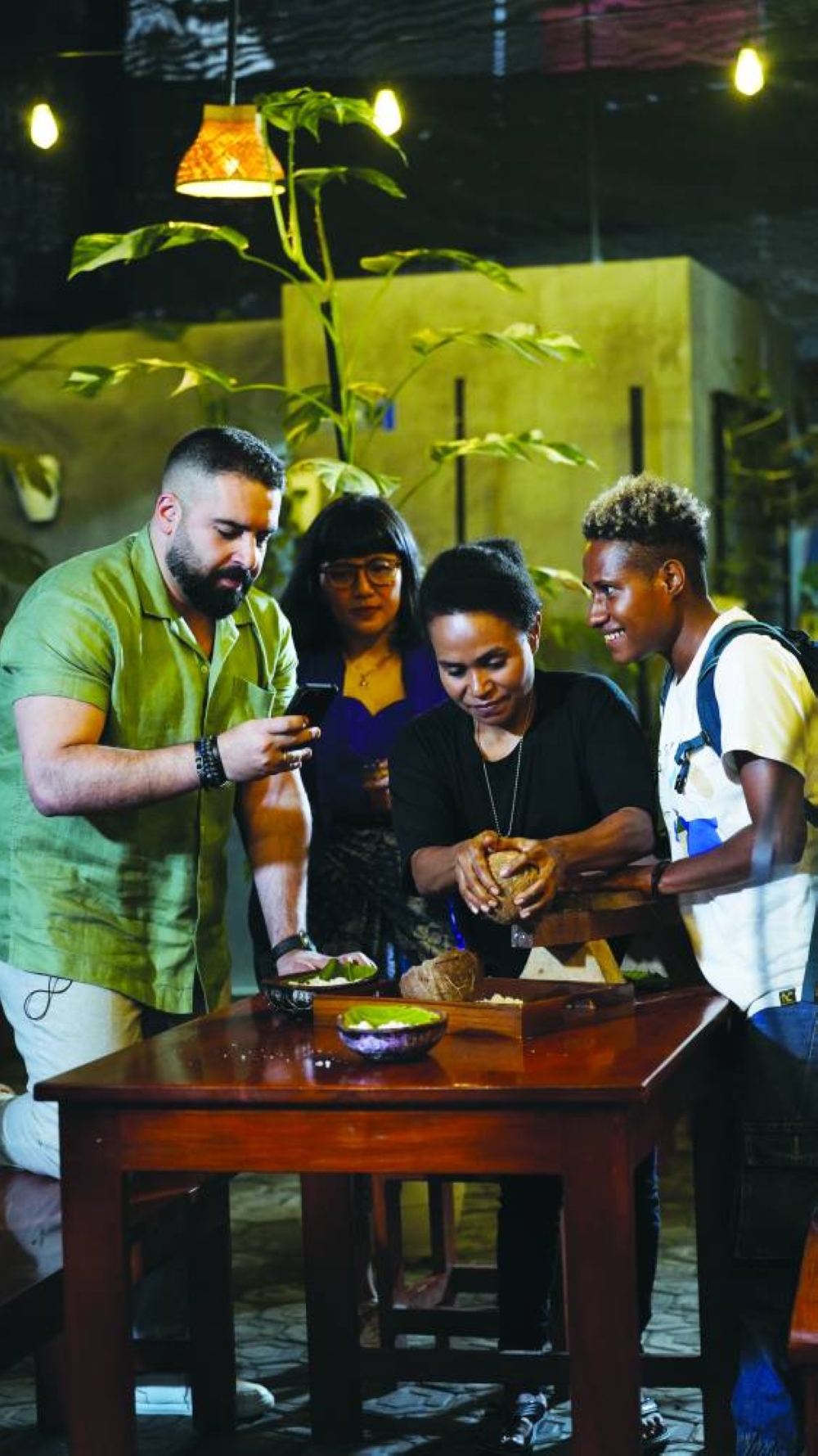 Chef Hassan al-Ibrahim (left) in Papua