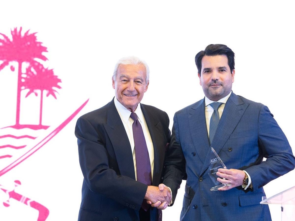 Qatar's ambassador to the US HE Sheikh Mishaal bin Hamad al-Thani received the award during the annual dinner ceremony that was held by ADC.