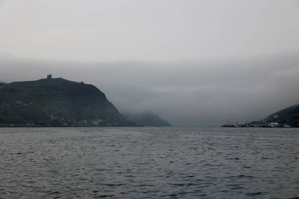 Fog descends on St John’s Harbour following the updates on the missing OceanGate Expeditions submersible, which was carrying five people to explore the wreck of the sunken Titanic, in St. John's, Newfoundland, Canada on June 22. REUTERS/David Hiscock