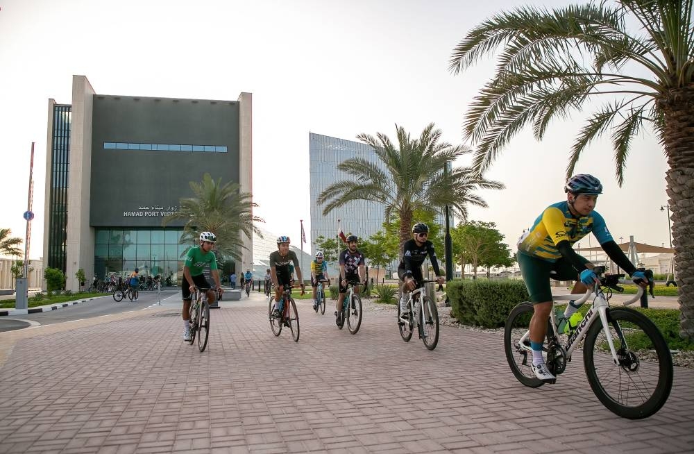 The MoT organised a cycling ride, in conjunction with Rasen Adventure Shop and A13 Academy, from Wakra Bus Station to Hamad Port. 