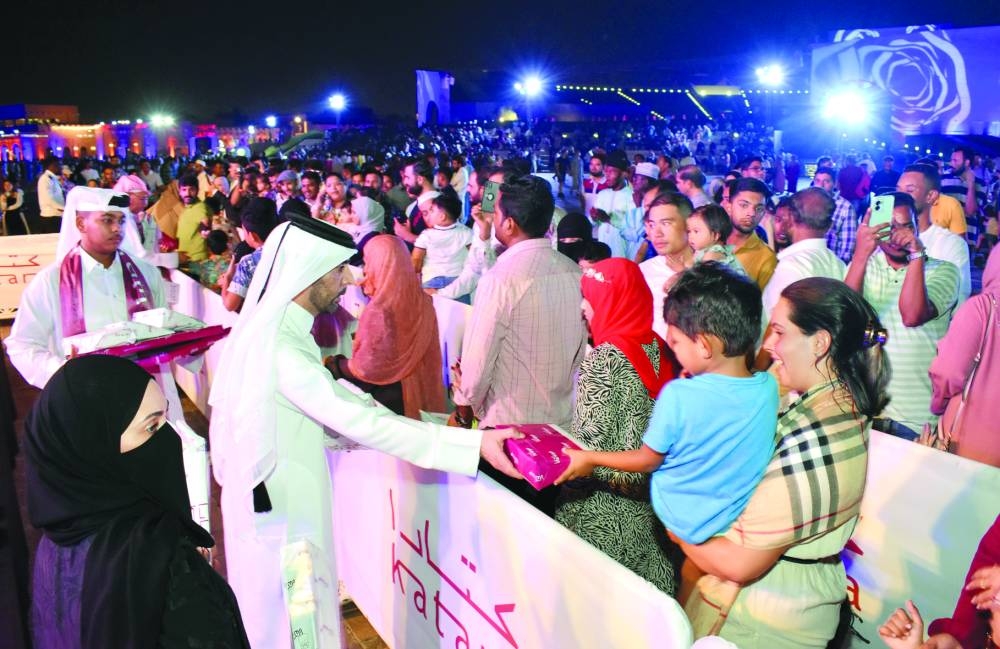 Gift distribution for children at Katara Wednesday. PICTURES from Katara: Thajudheen.