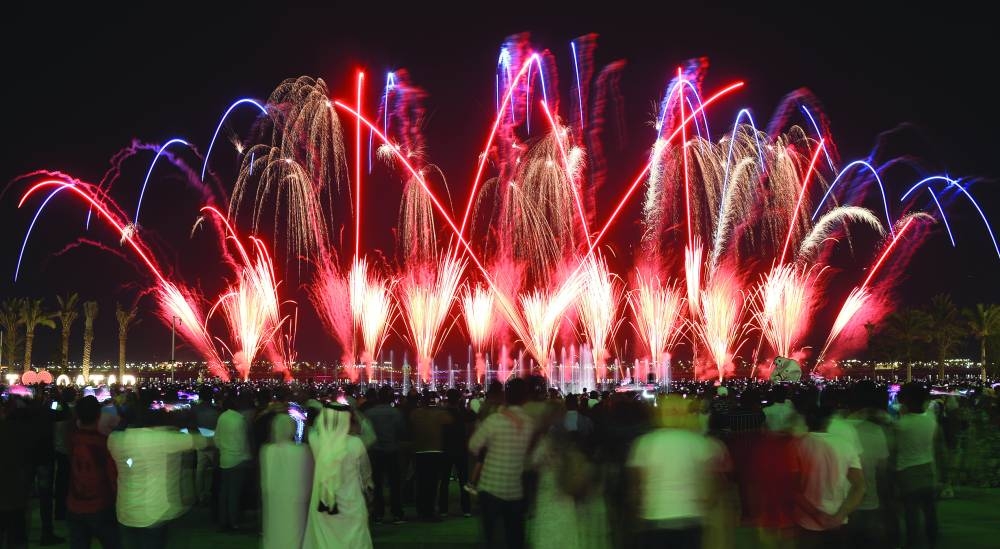 Another burst of light and colours from Lusail Boulevard Wednesday