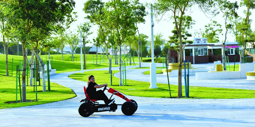 Al Gharrafa Park, which features an array of attractions and amenities, has become a popular destination on account of its air-conditioned walking/jogging tracks this summer. PICTURES: Thajudheen