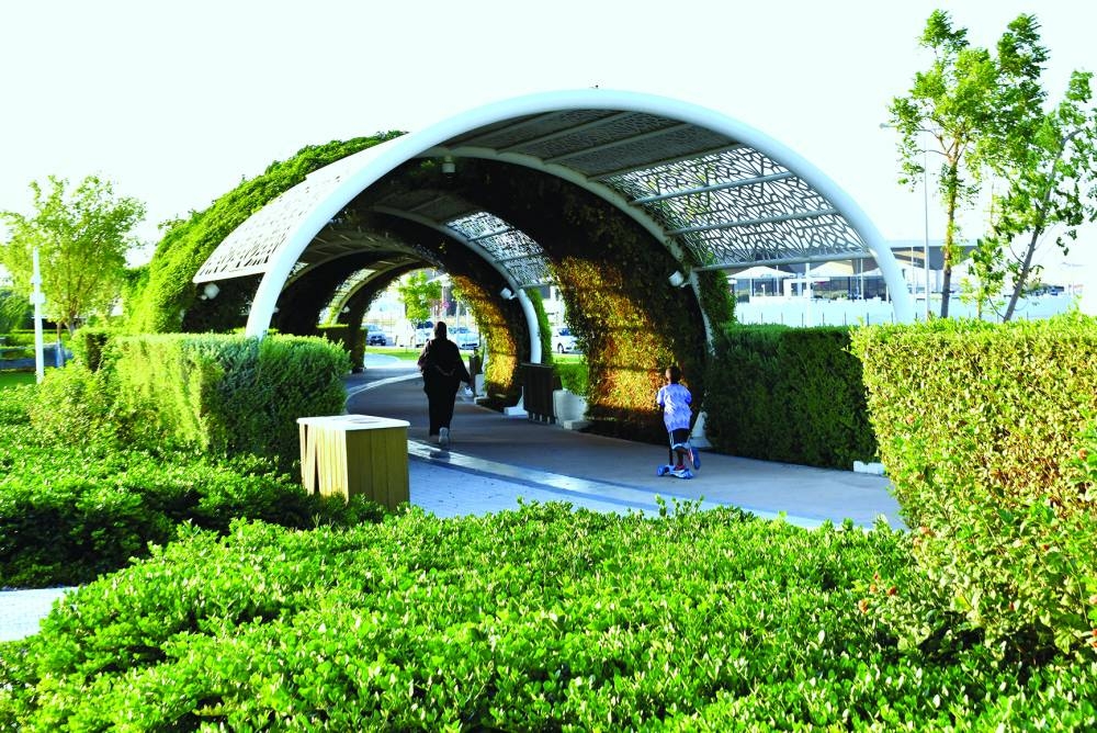 Al Gharrafa Park, which features an array of attractions and amenities, has become a popular destination on account of its air-conditioned walking/jogging tracks this summer. PICTURES: Thajudheen