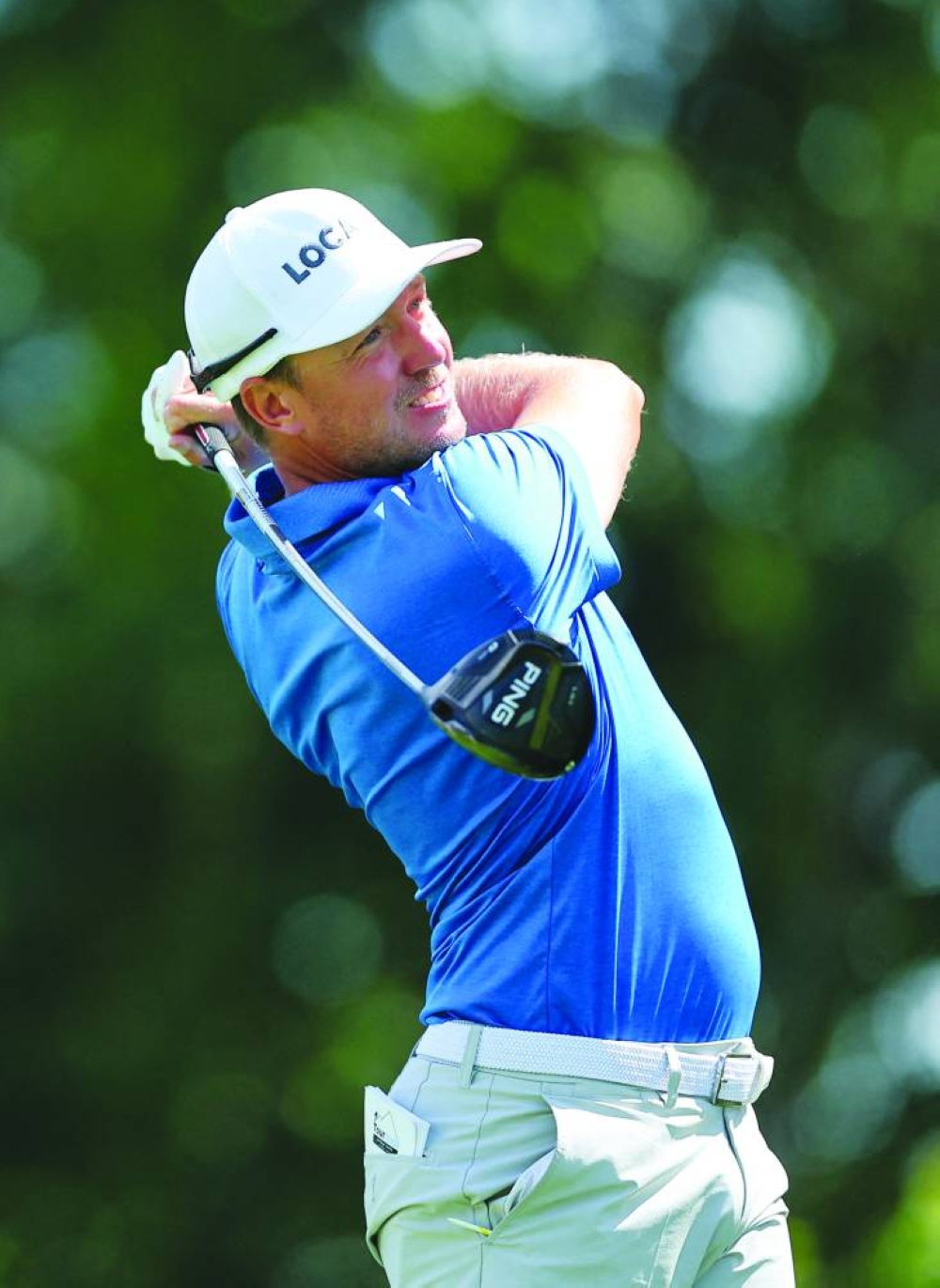 
Jonas Blixt of Sweden plays his shot from the 15th tee during the first round of the John Deere Classic in Silvis, Illinois. (AFP) 