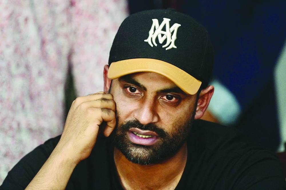 
Bangladesh’s ODI cricket captain Tamim Iqbal speaks during a press conference announcing his retirement from international cricket, in Chittagong on Thursday. ( AFP) 