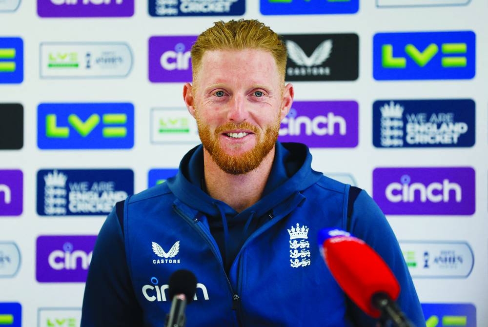 England’s Ben Stokes during a press conference on Tuesday. (Reuters)