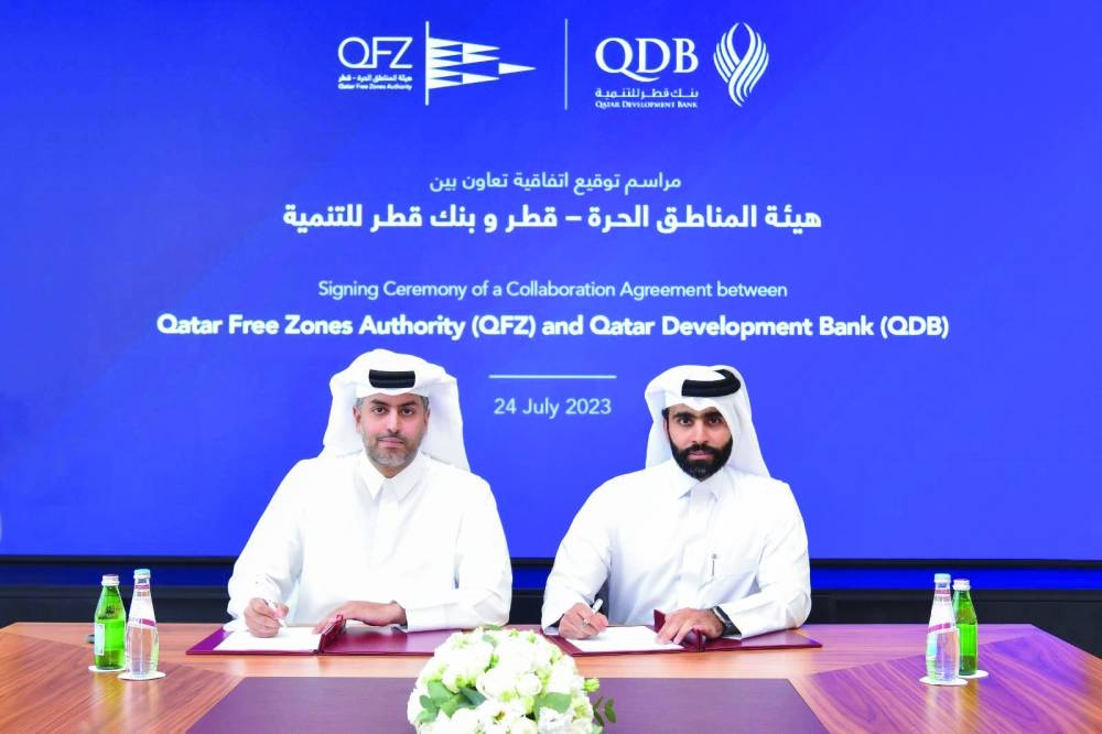 The initiative is based on an agreement between the two parties, signed by Sheikh Mohammed H. F.  al-Thani, CEO, Qatar Free Zones Authority and Abdulrahman Hesham al-Sowaidi, CEO, Qatar Development Bank.