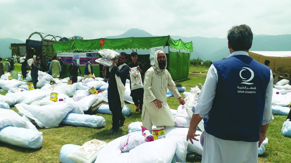 Flood victims in Pakistan get aid from Qatar Charity