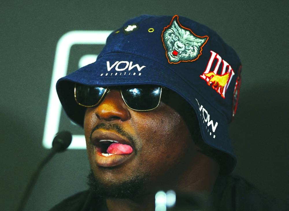 Dillian Whyte during the press conference. (Reuters)