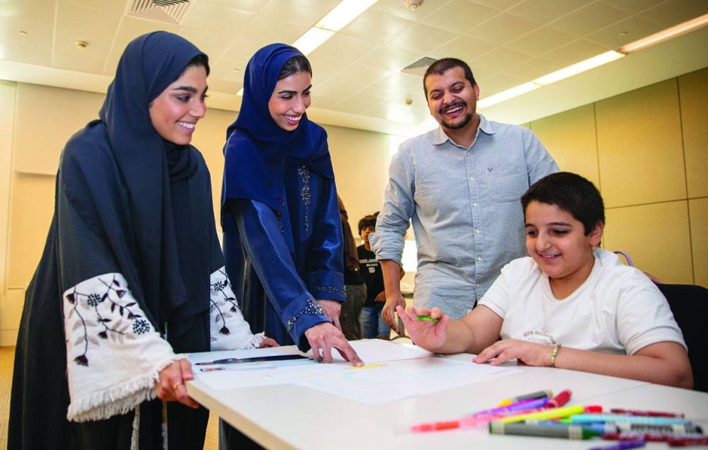 VCUarts Qatar graduates help to conduct the sessions.