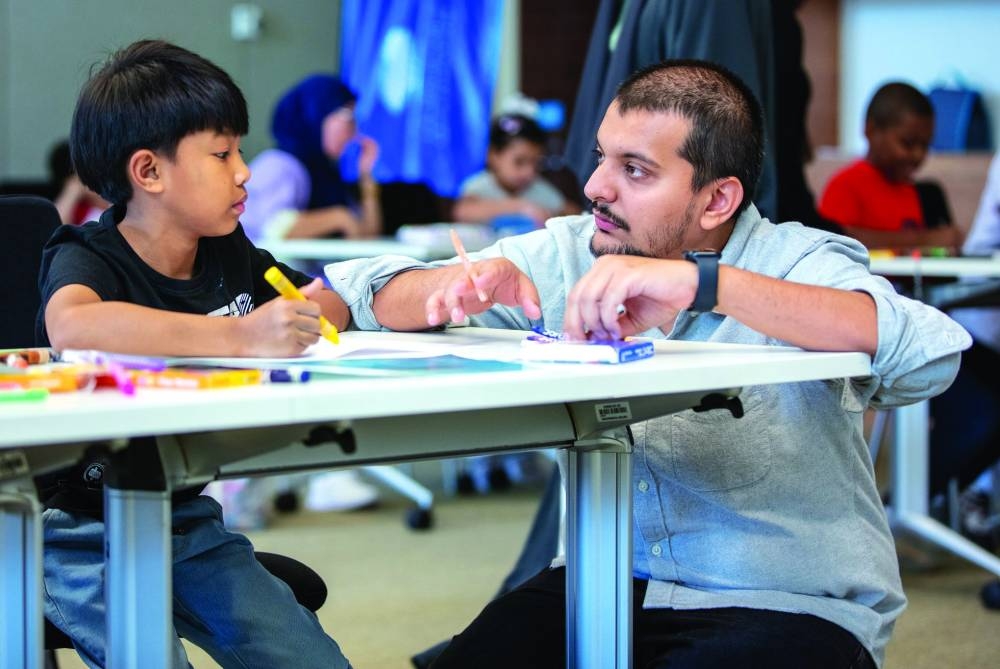 A workshop in session.