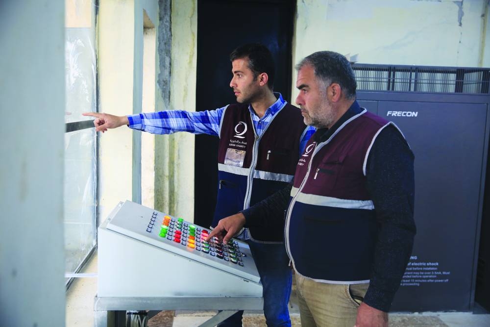 Qatar Charity officials.