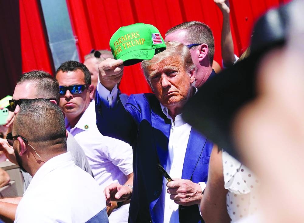 
Trump at the Iowa State Fair in Des Moines. 