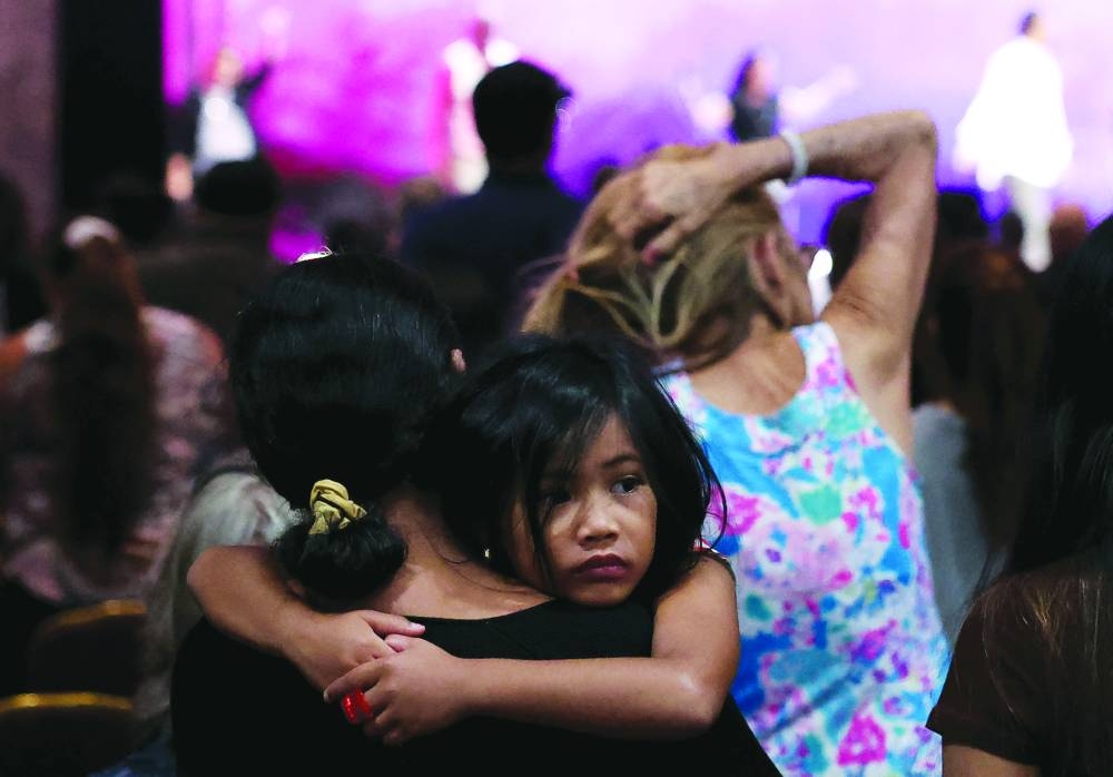 
Churchgoers attend services at King’s Cathedral Maui in Kahului, Hawaii. 