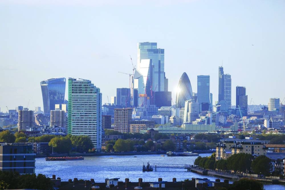 
Skyscrapers and buildings on the City of London skyline. The UK’s public debt load has soared by more than 40% to almost £2.6tn since the pandemic struck, leaving the country owing more than its entire annual economic output for the first time since 1961. 