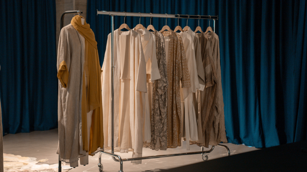 Noof Almulla employs fabric as a captivating tool and stylish medium to complement and mirror individuality within the realm of fashion in her abaya brand, Lin.