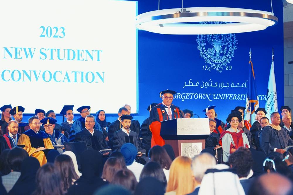 Dr Safwan Masri addressing the gathering.