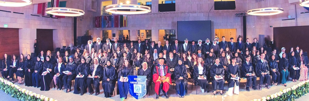 The new students at the convocation ceremony.