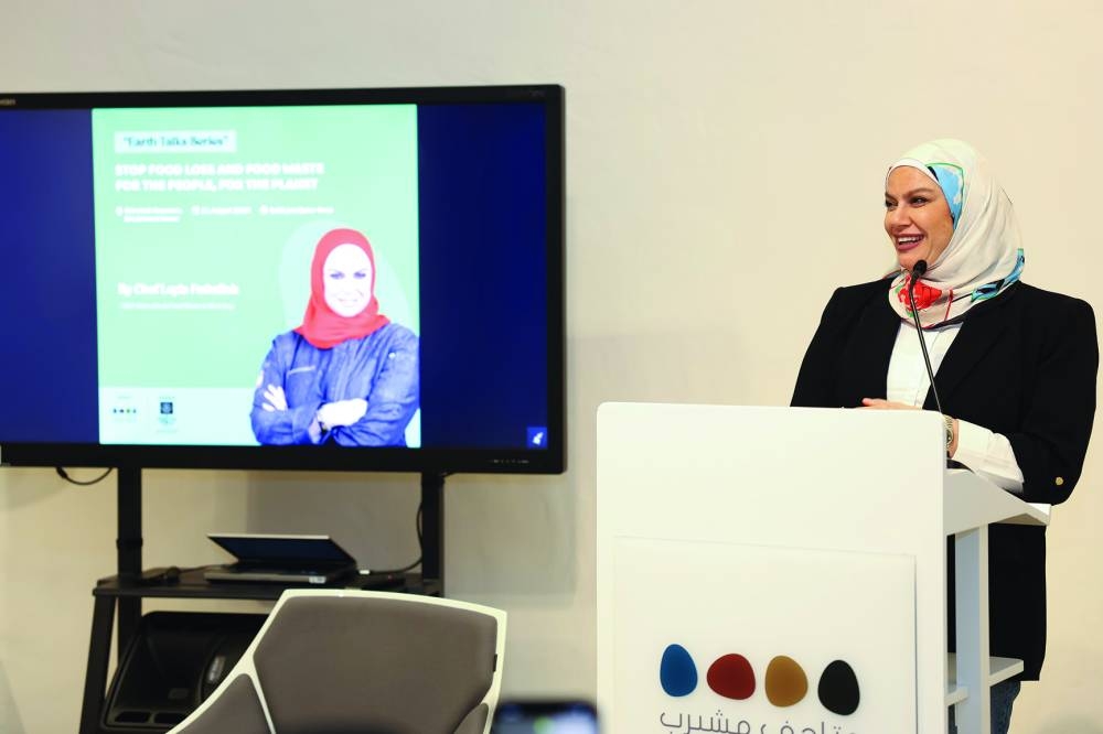 Chef Leyla Fathallah at the talk.