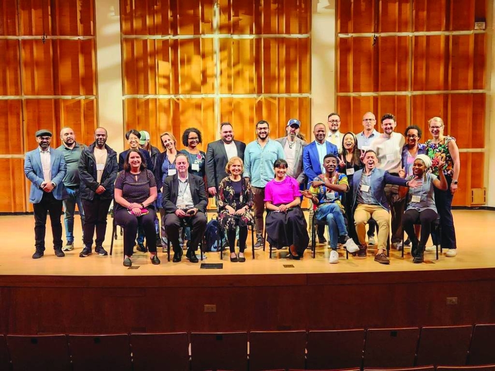 Dr Nasser Sahim al-Jassim with other musicians participating in the IVLP.