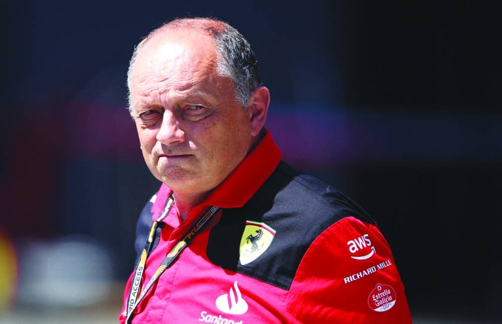 (File photo) Ferrari team principal Fred Vasseur (Reuters)