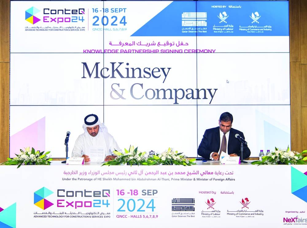 The agreement signing ceremony.