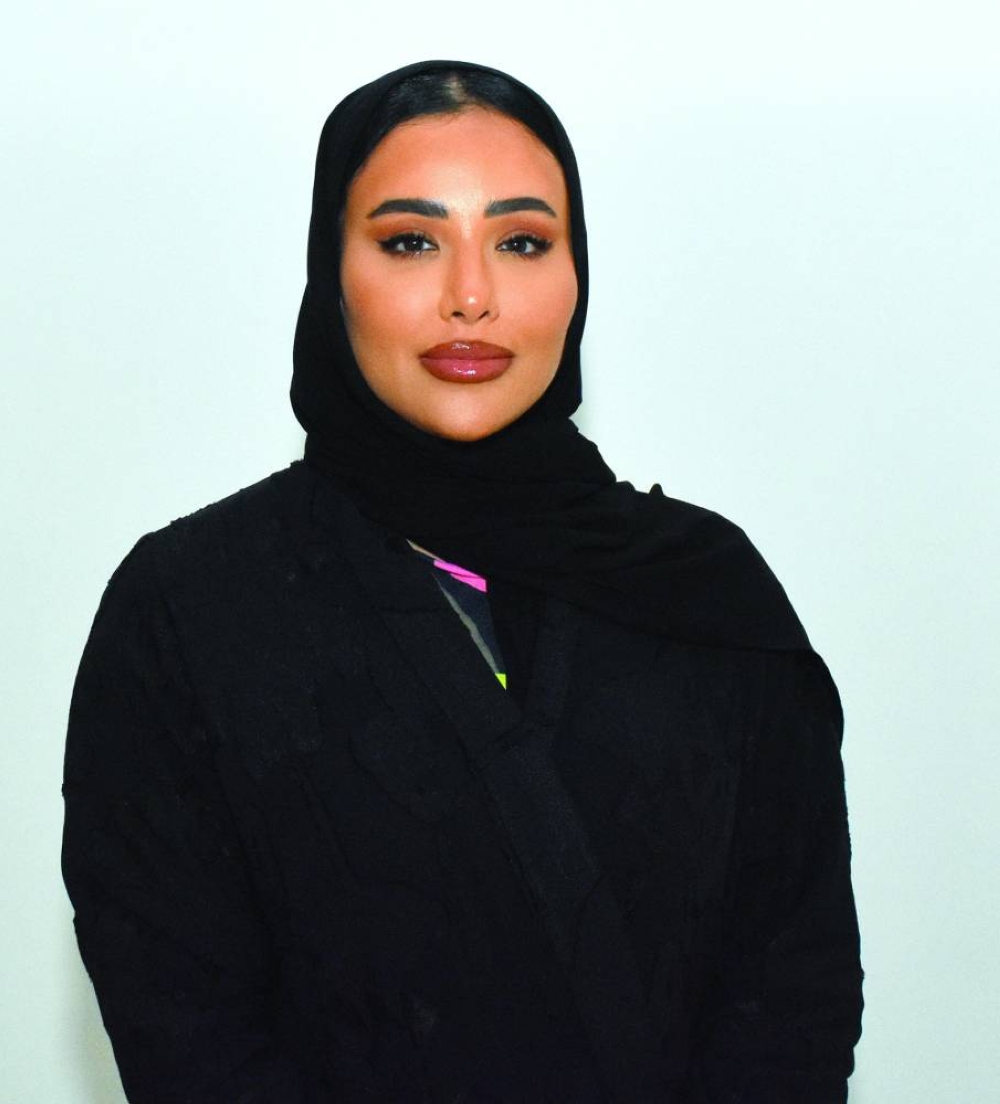 Saida al-Khulaifi at the exhibition