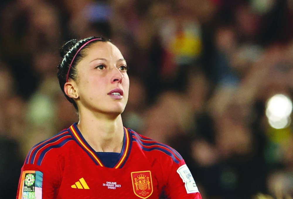 Spain's midfielder #10 Jennifer Hermoso. (AFP)