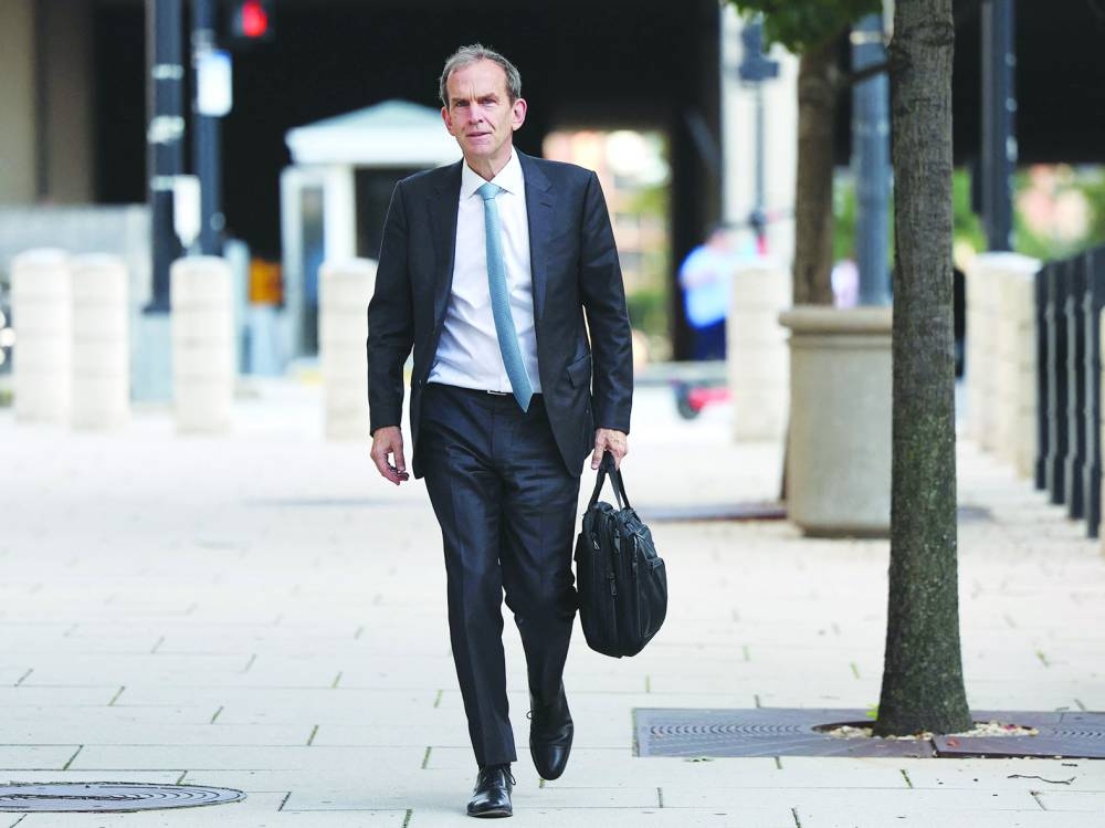 Kent Walker, President of Global Affairs and Chief legal officer of Alphabet Inc, arrives at federal court on Tuesday in Washington, DC. (AFP)
