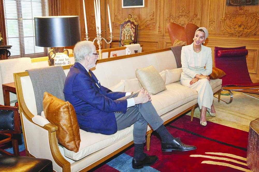 Her Highness meets with the president of the Rockefeller Brothers Fund