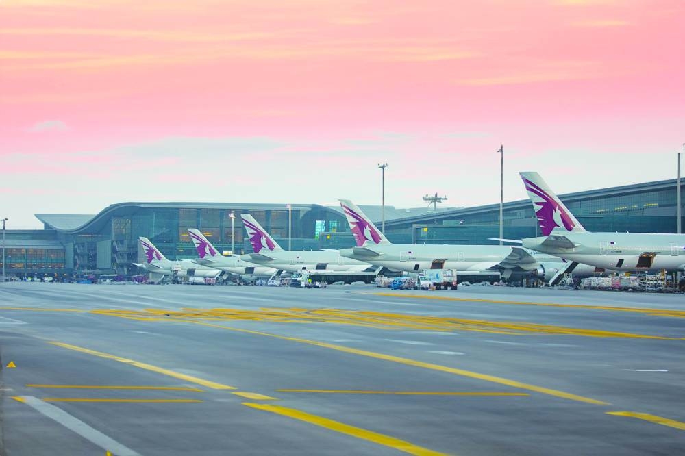 A view of Hamad International Airport in Doha.