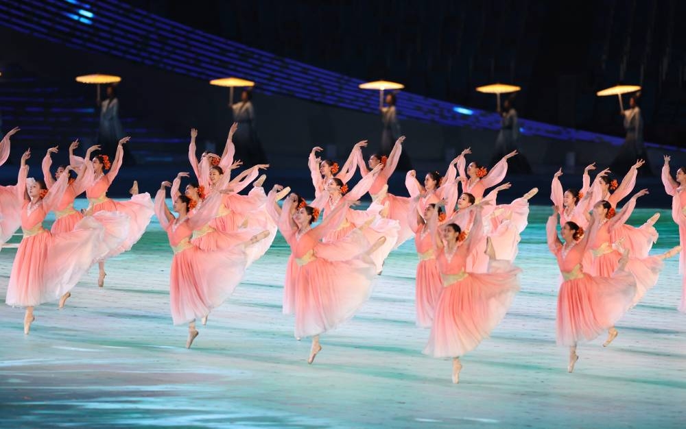 Performers during the Opening Ceremony. REUTERS