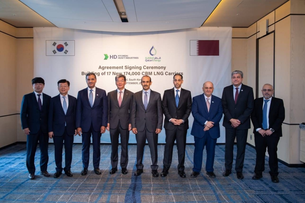 Senior executives from QatarEnergy, QatarEnergy LNG and HD Hyundai attended the signing ceremony in Seoul.
