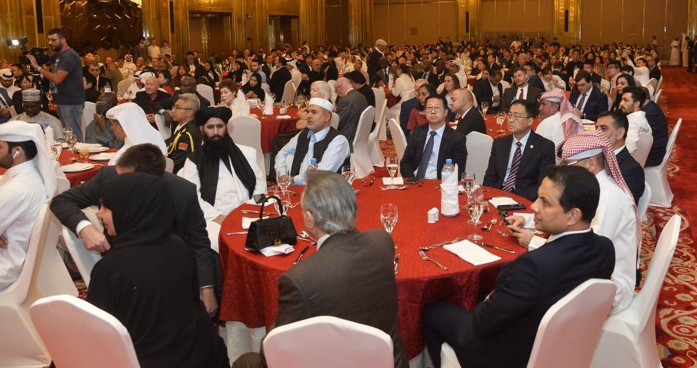 A view of the gathering.