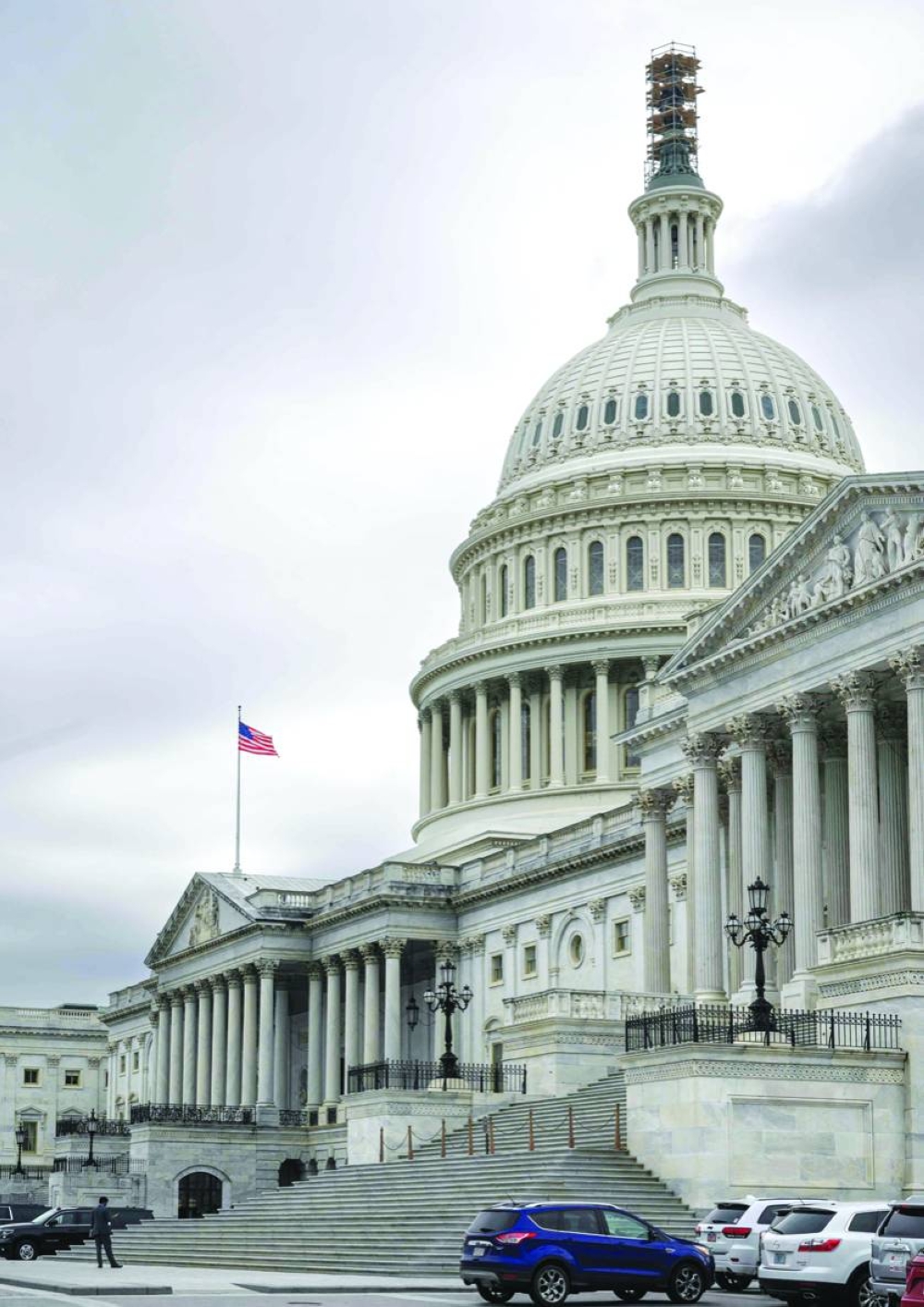 
The US Capitol is seen as a government shutdown looms in Washington, DC. 