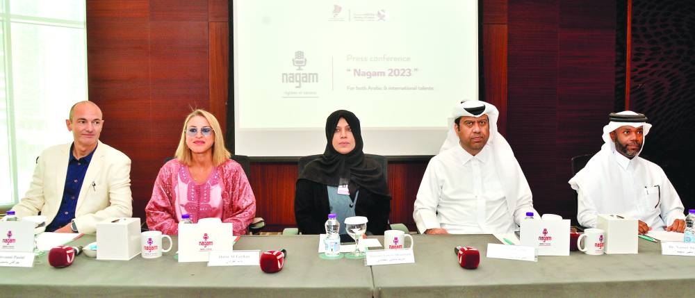 From right Dr Nasser Suhaim, Khalid al Salem, Mariam Yassin al Hammadi, Dana Alfardan, Giovanni Pasini