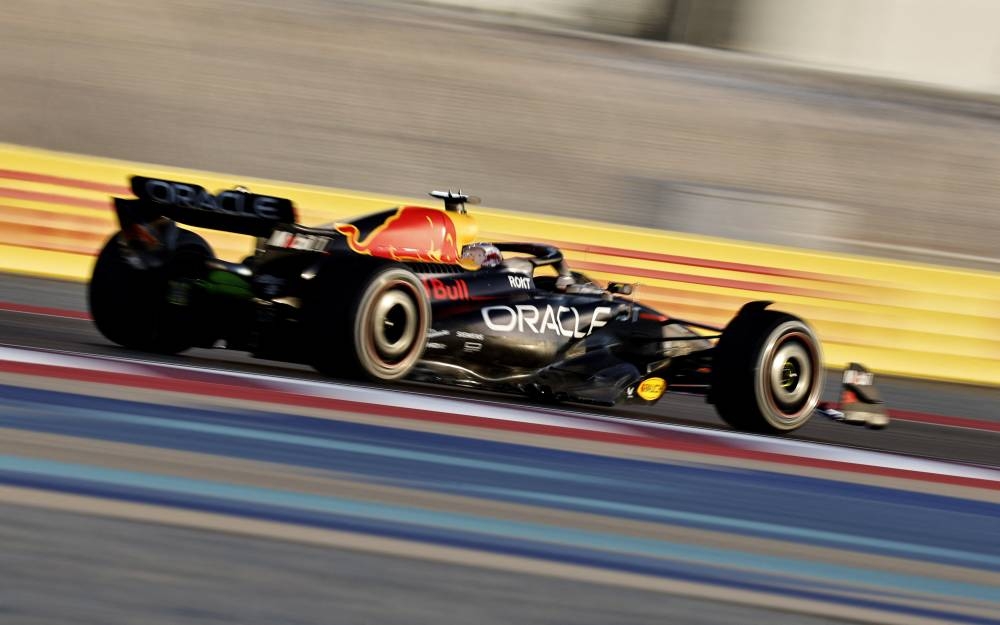 Red Bull's Max Verstappen during practice. REUTERS