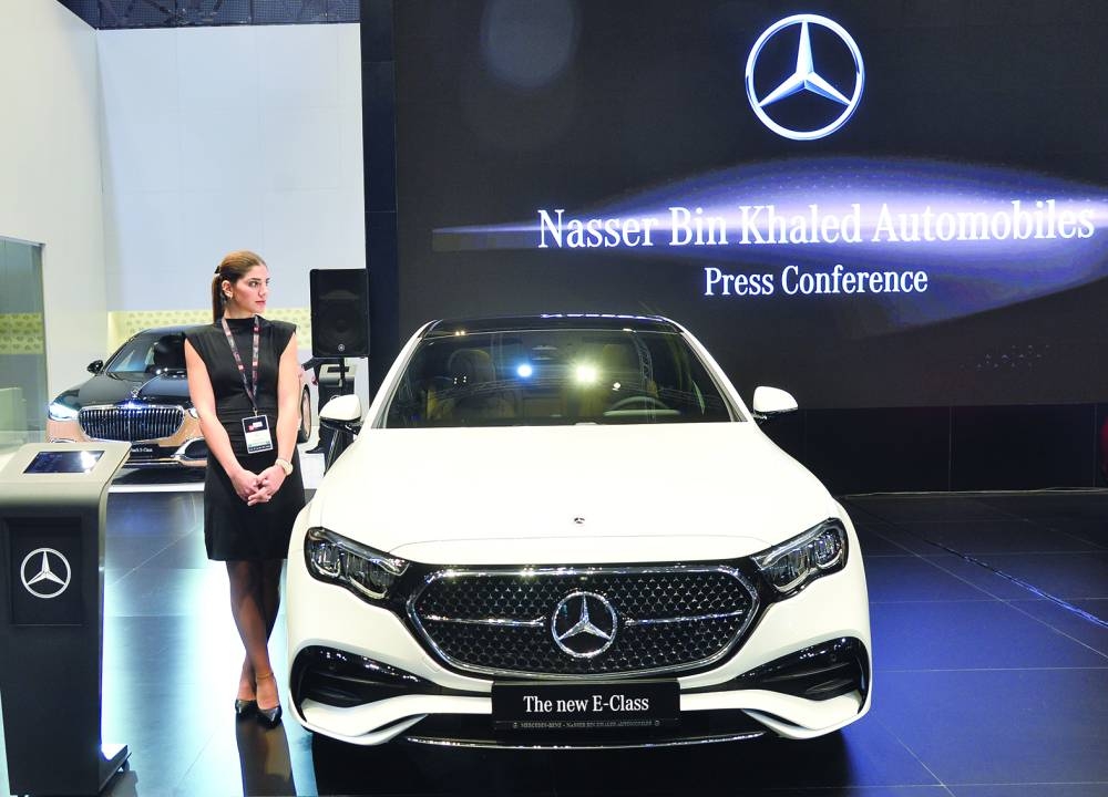 A view of the Nasser Bin Khaled Automobiles, Mercedes-Benz pavilion at the Geneva International Motor Show (GIMS) Qatar 2023 Friday. PICTURES: Shaji Kayamkulam.