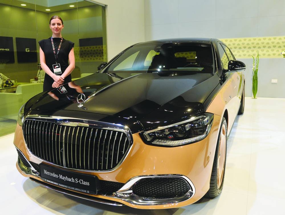 A view of the Nasser Bin Khaled Automobiles, Mercedes-Benz pavilion at the Geneva International Motor Show (GIMS) Qatar 2023 Friday. PICTURES: Shaji Kayamkulam.