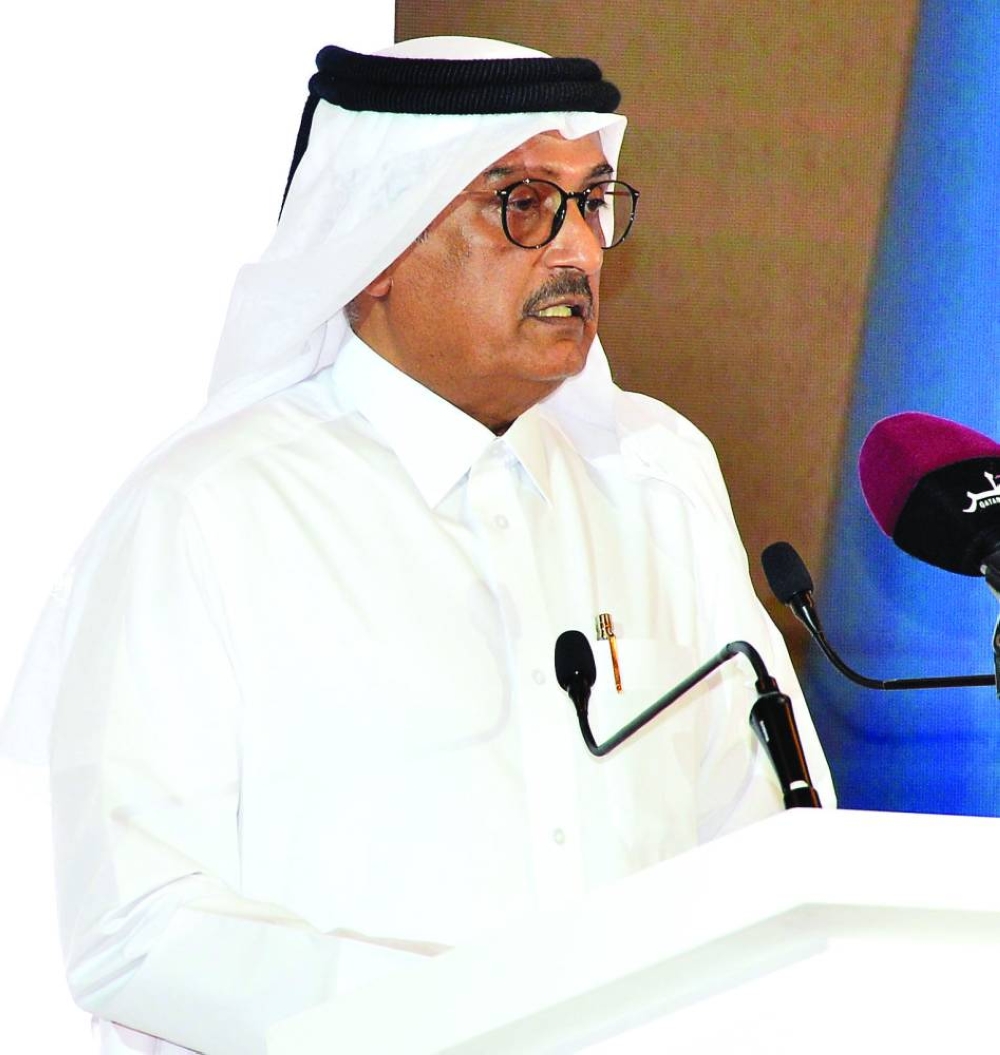 HE the Minister of Justice Masoud bin Mohamed al-Ameri addresses the event.