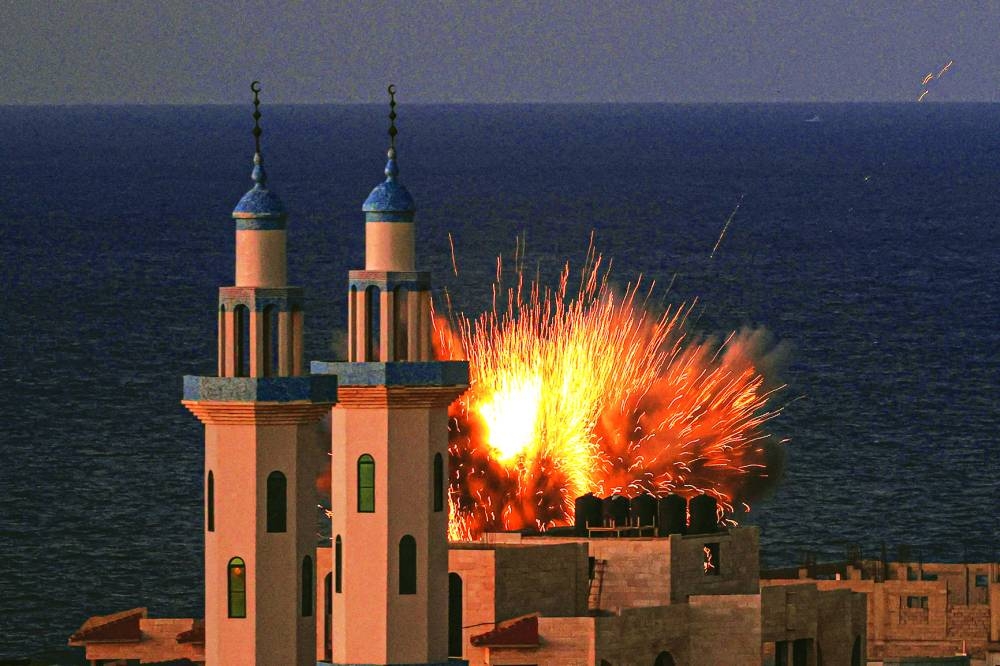 A fireball erupts from an Israeli airstrike in Gaza City yesterday. Thousands of people, both Israeli and Palestinian, have died since October 7, after Palestinian Hamas fighters entered Israel in a surprise attack leading Israel to declare war on Hamas in the Gaza Strip enclave.