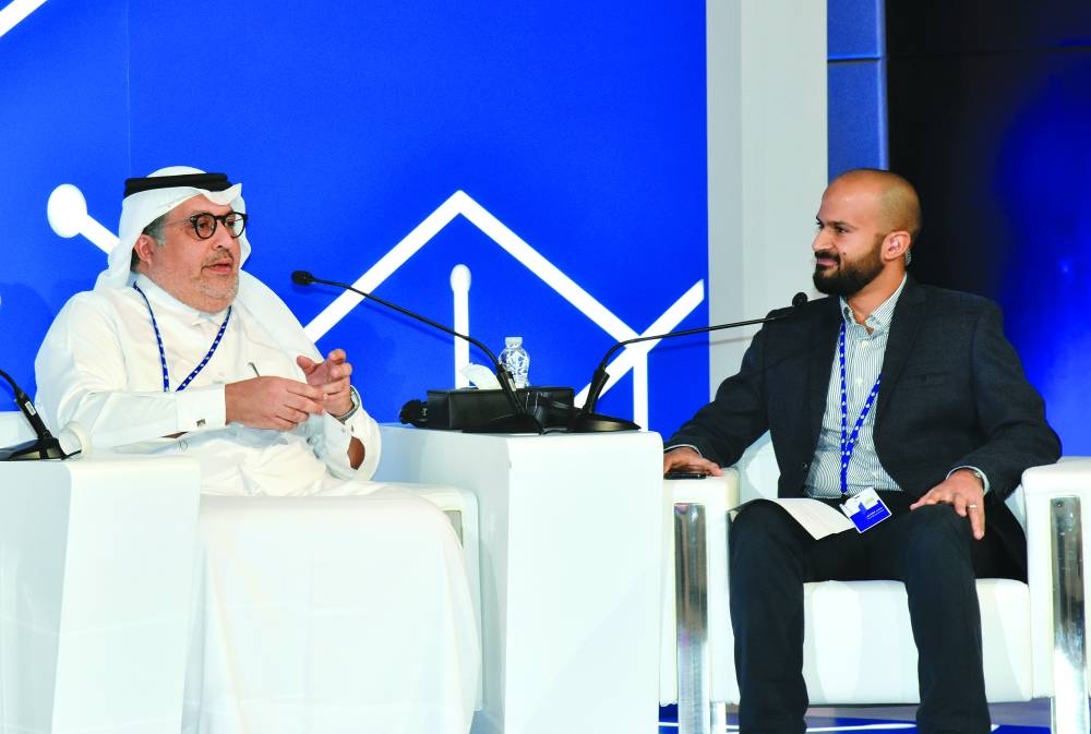 Editor-in-Chief of Gulf Times Faisal Abdulhameed al-Mudahka speaking at the event.