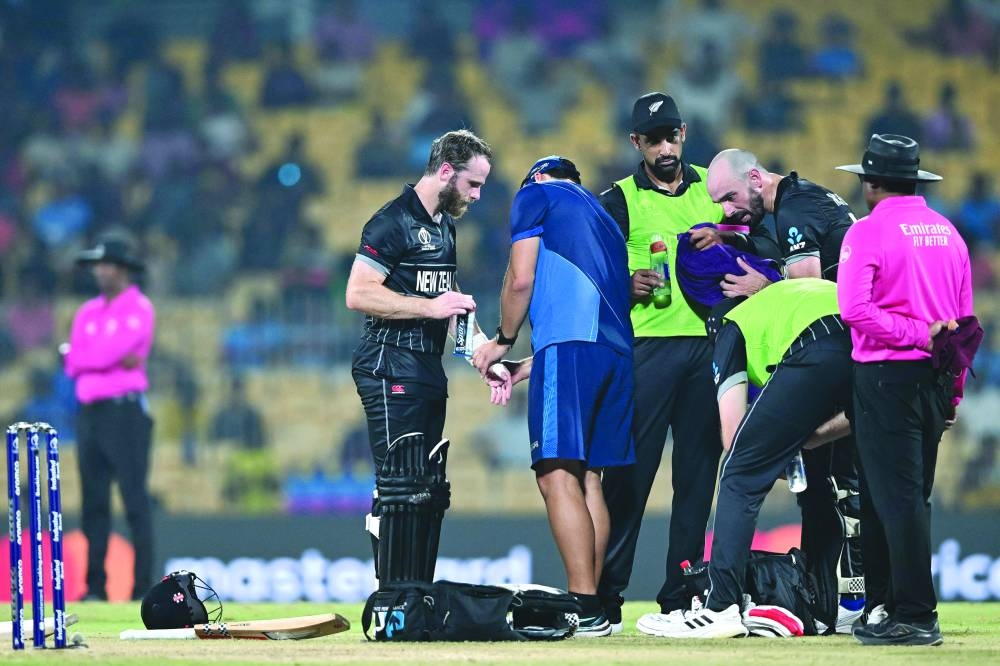 Kane Williamson injured his left thumb when struck by a throw during Friday’s match against Bangladesh in Chennai, on Friday.