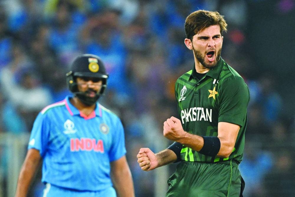 Shaheen Shah Afridi (right)